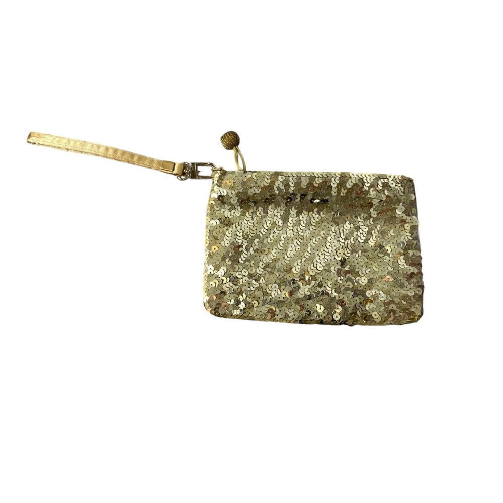 Indeed Gold Sequin Wristlet‎ Small